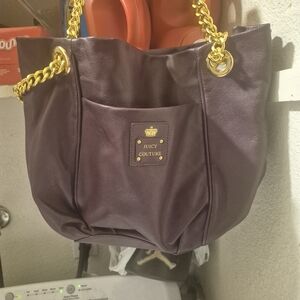 Juicy Couture Leather Purple Eggplant Bag